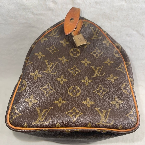 Louis Vuitton Speedy 30 Monogram Canvas Vintage Handbag Made in USA - Picture 14 of 16